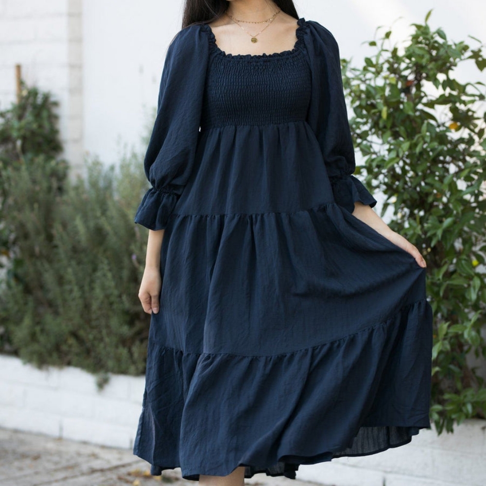 TIERED MIDI DRESS